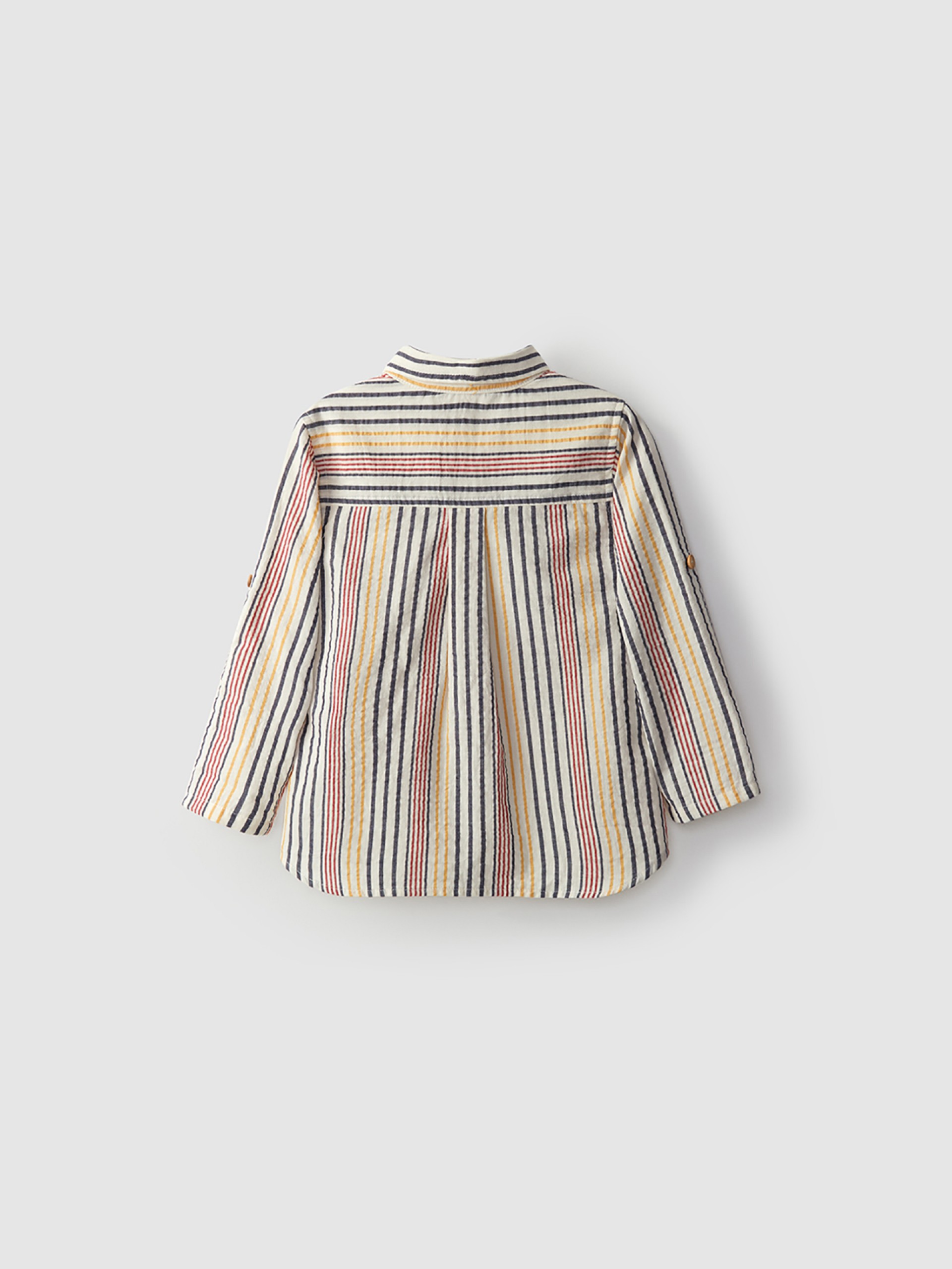Seersucker effect tunic style shirt