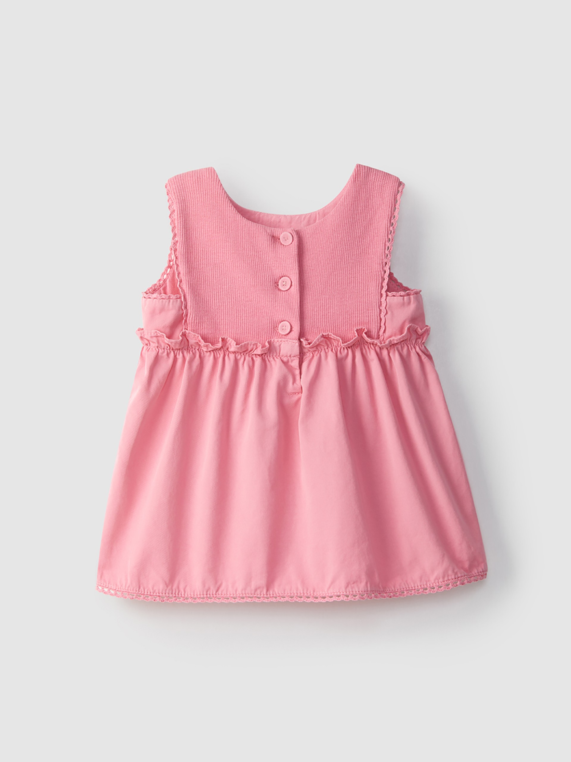 Robe avec poitrine en maille cannelée