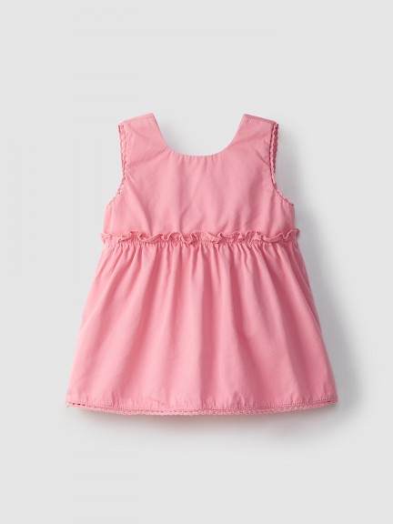 Dress with ribbed cotton chest Dress with ribbed cotton chest