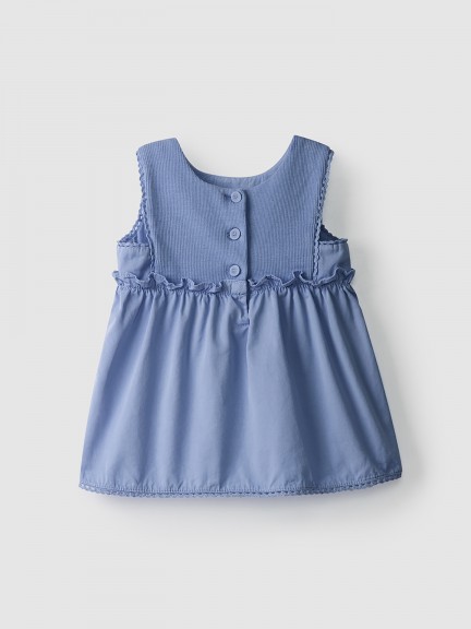 Dress with ribbed cotton chest Dress with ribbed cotton chest