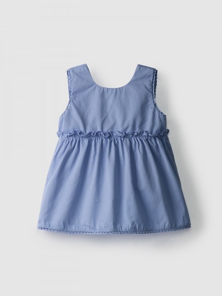 Dress with ribbed cotton chest Dress with ribbed cotton chest
