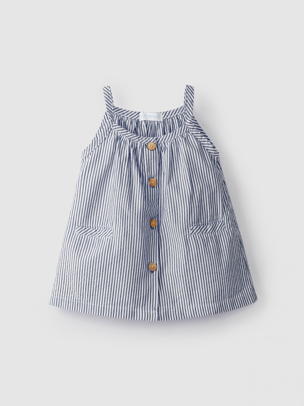 Dress, seersucker effect