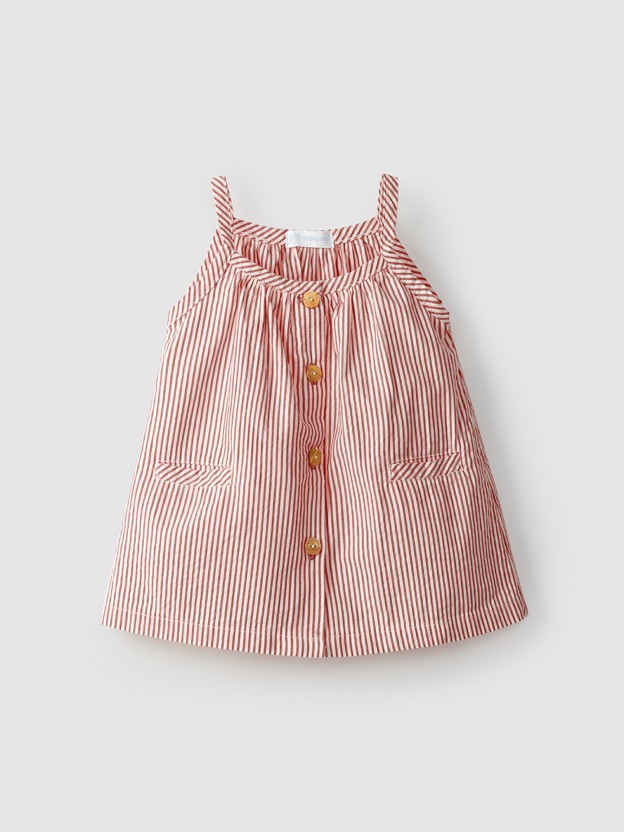 Dress, seersucker effect