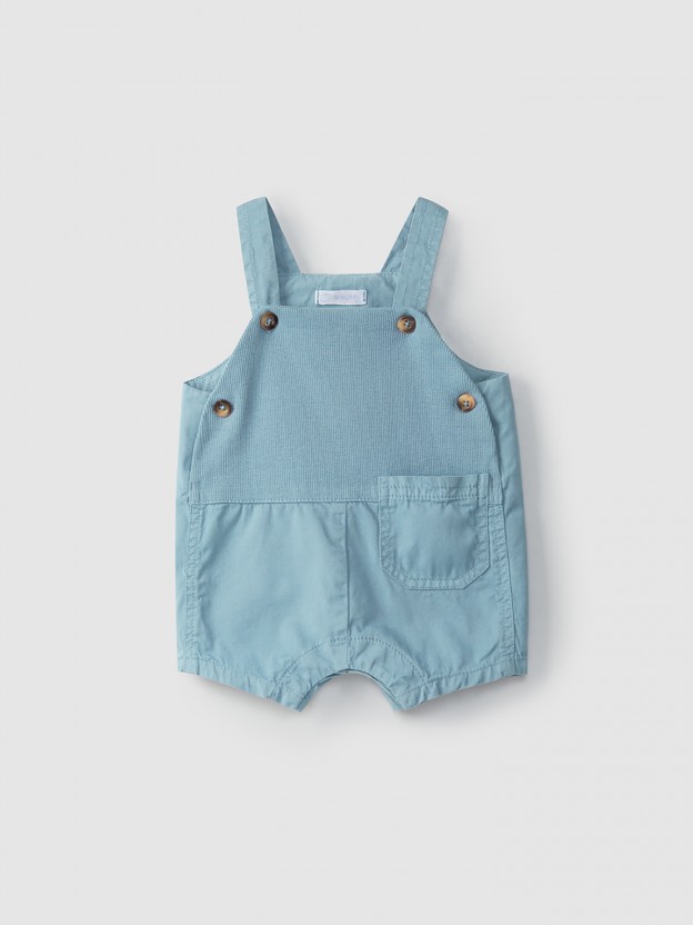 Short-salopette avec poche