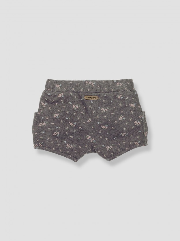 Cal��es de felpa estampado floral
