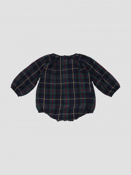 Navy and red plaid shortie Navy and red plaid shortie