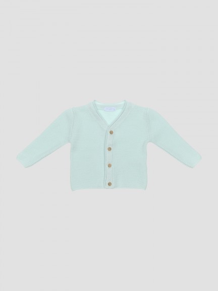 V-neck knitted cardigan