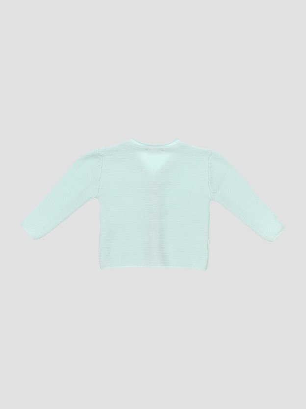 Chaqueta de punto cuello en V