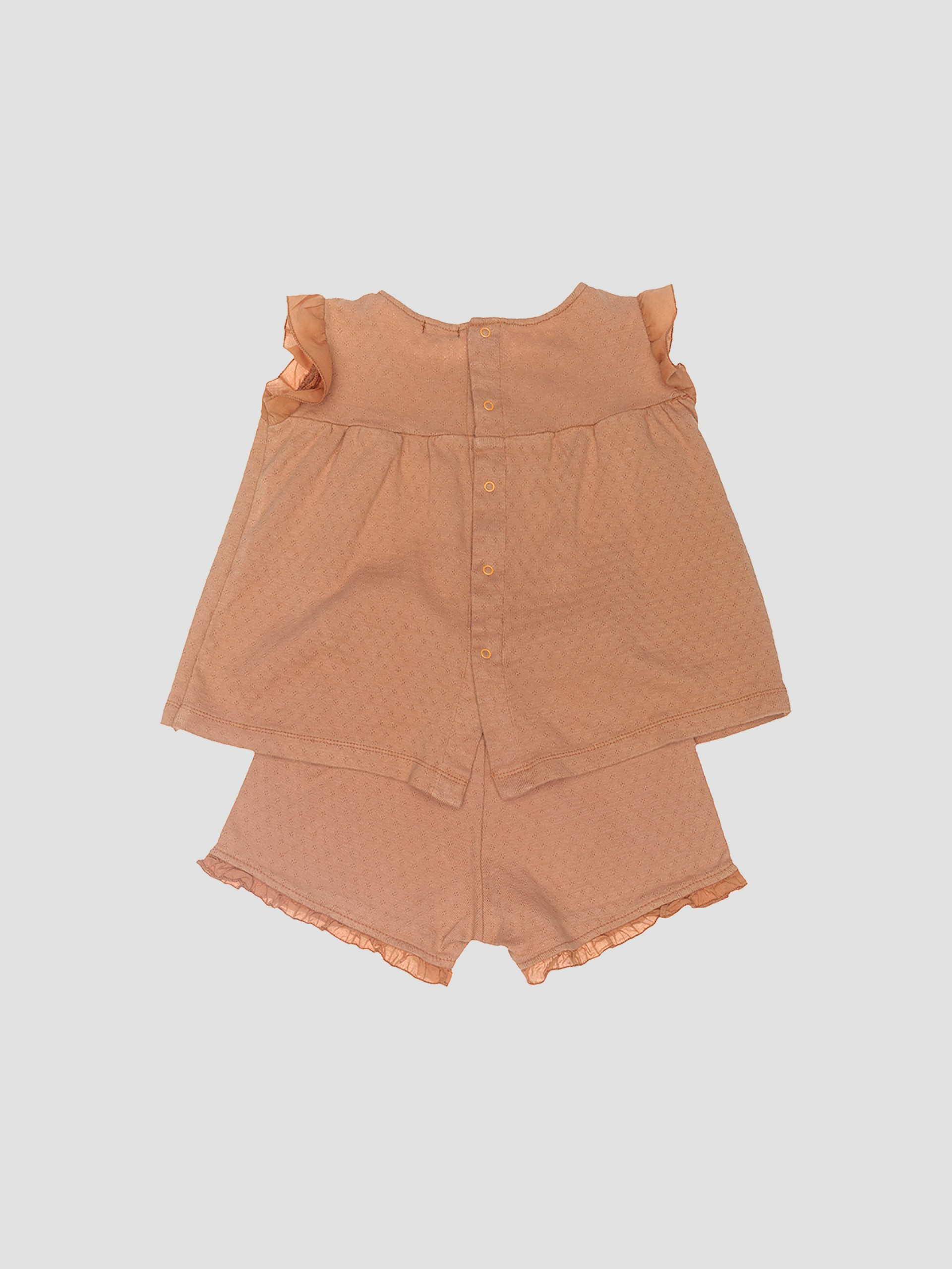 Pijama de algodão orgânico folho