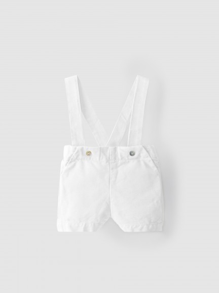 Shorts de lona con tirantes