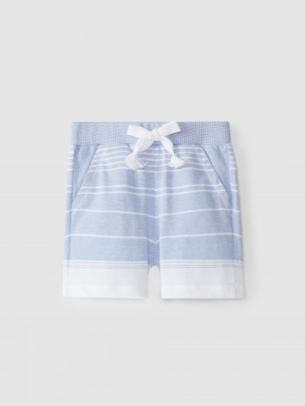 Striped pique shorts Striped pique shorts