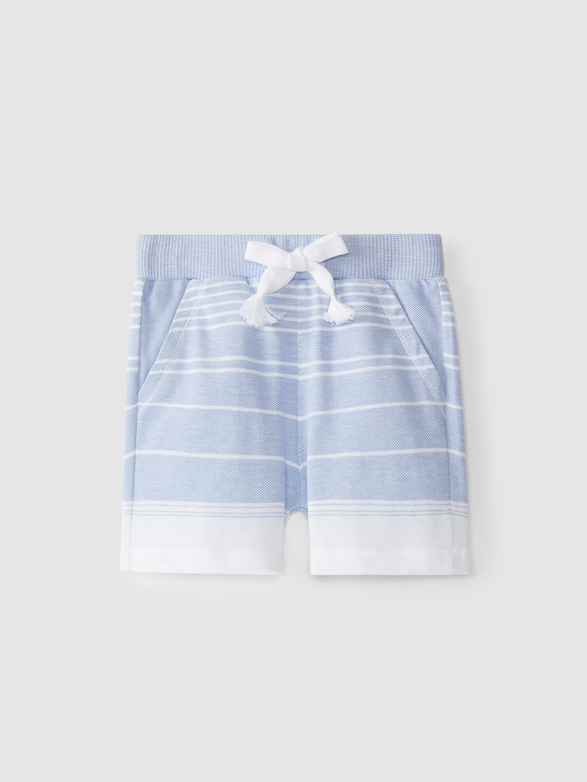 Striped pique shorts