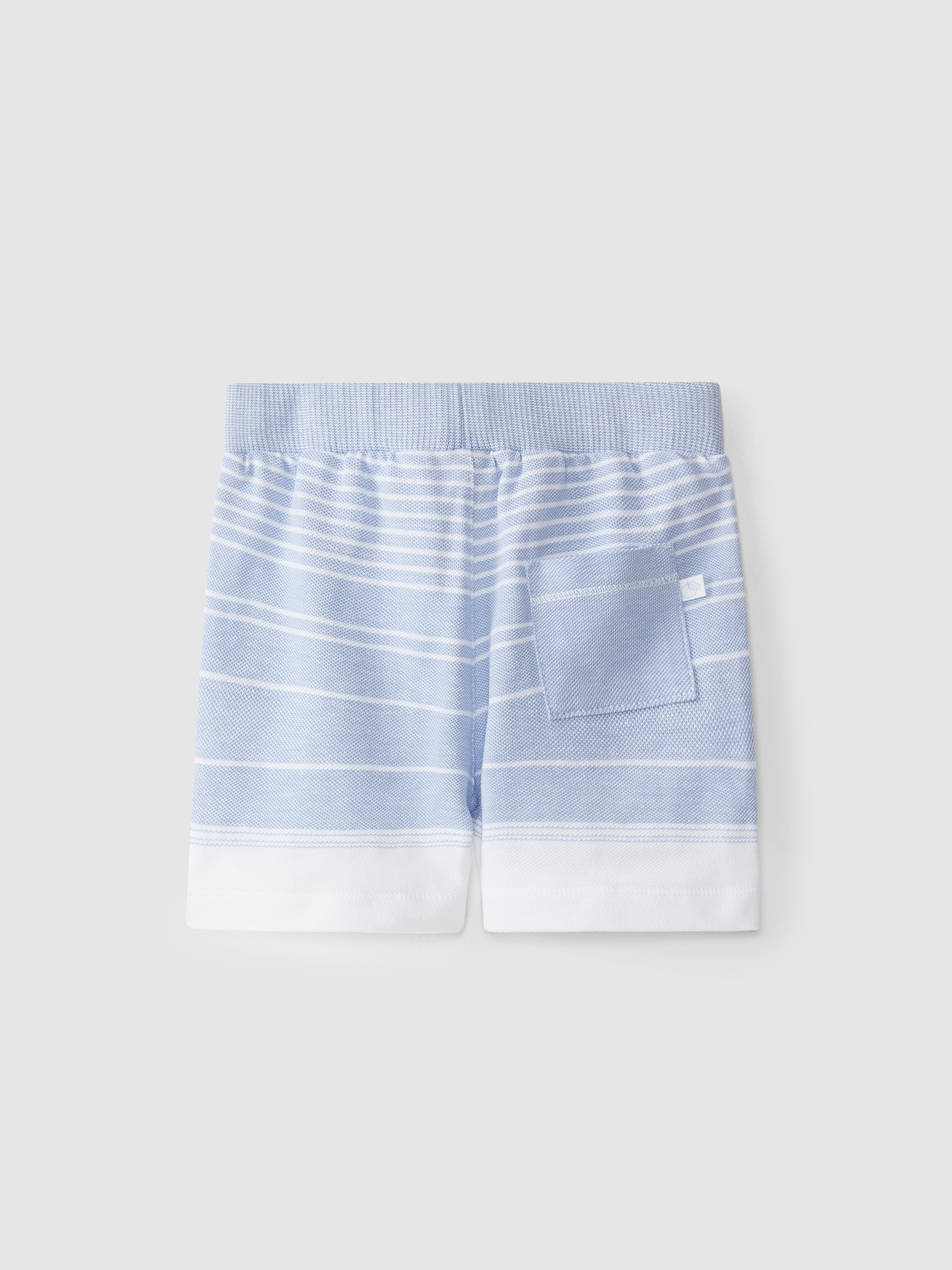 Striped pique shorts