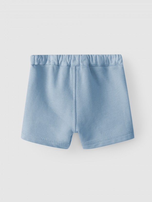Short pull-up en maille de coton