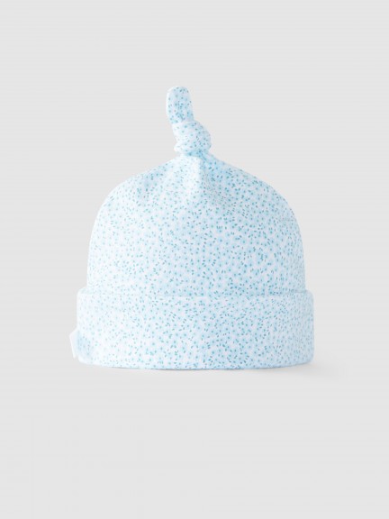 Bonnet imprimé avec un nœud Bonnet imprimé avec un nœud