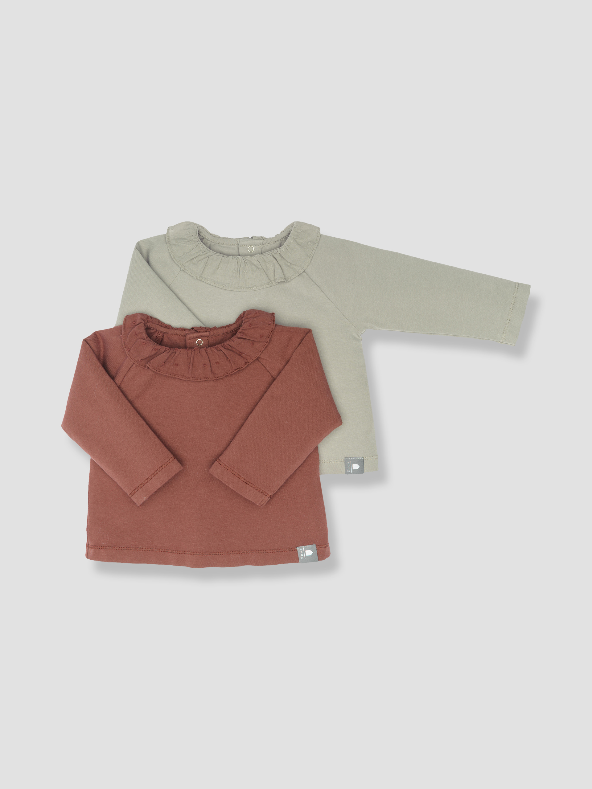 Kit duas blusas gola folho