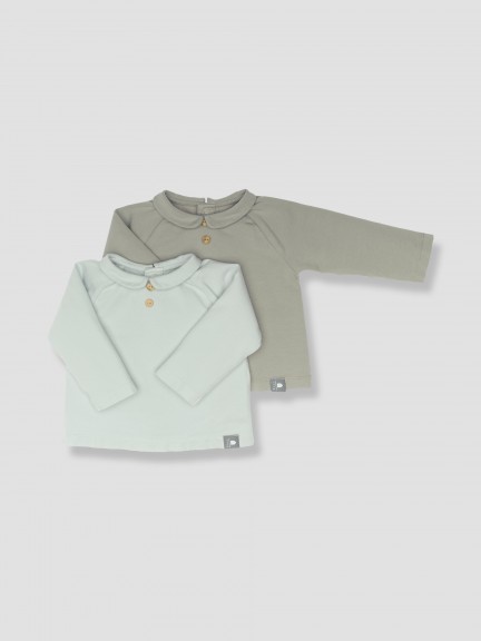 Kit duas blusas gola peter-pan Kit duas blusas gola peter-pan