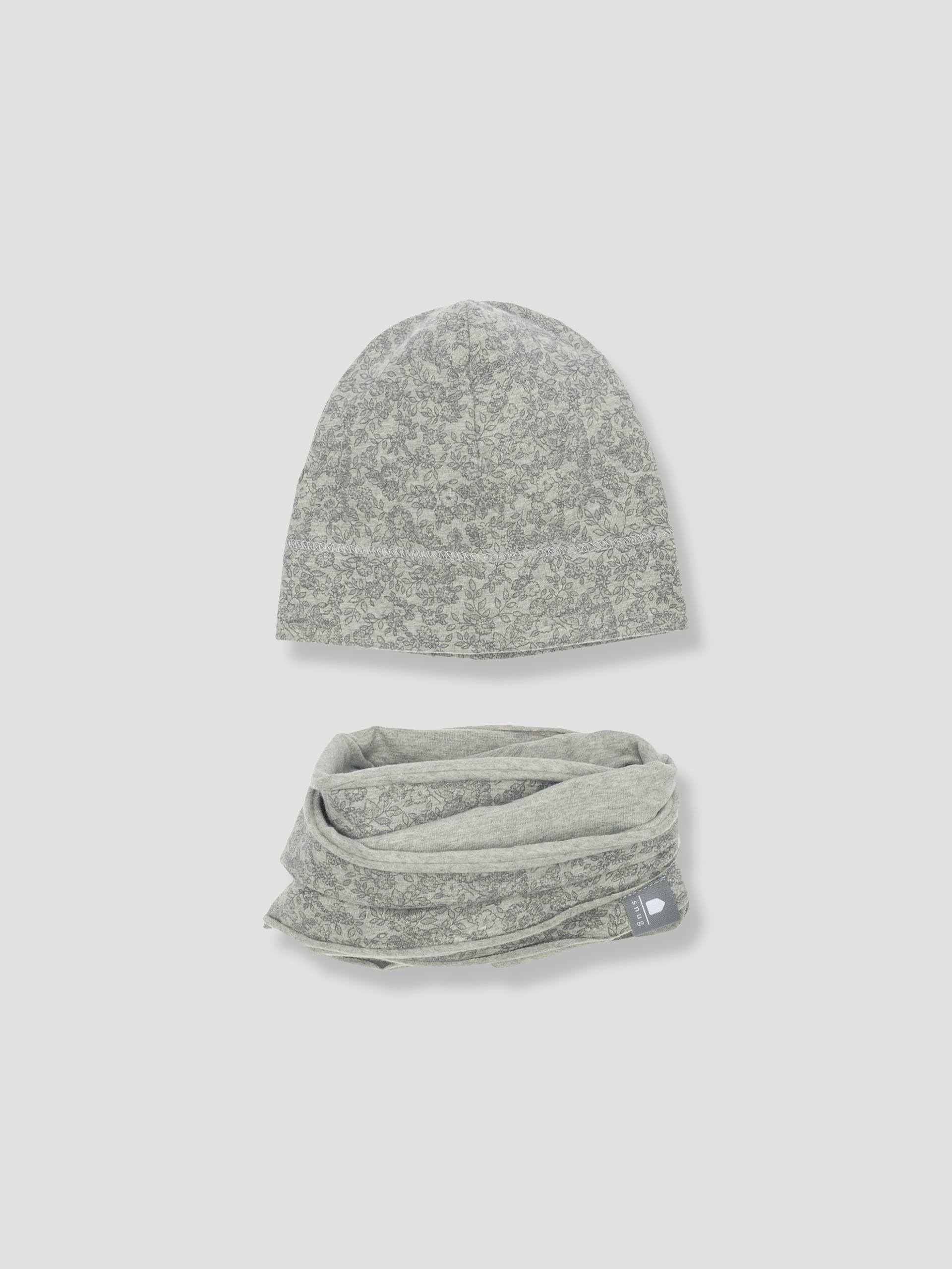 Kit bonnet et col bavoir à fleurs