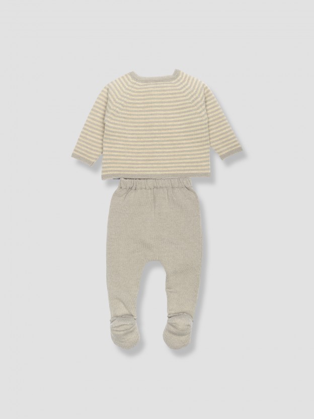 Kit gilet + collant laine Kit gilet + collant laine