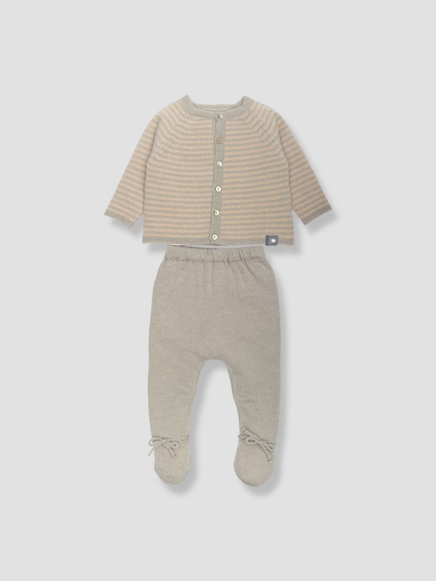 Kit gilet + collant laine