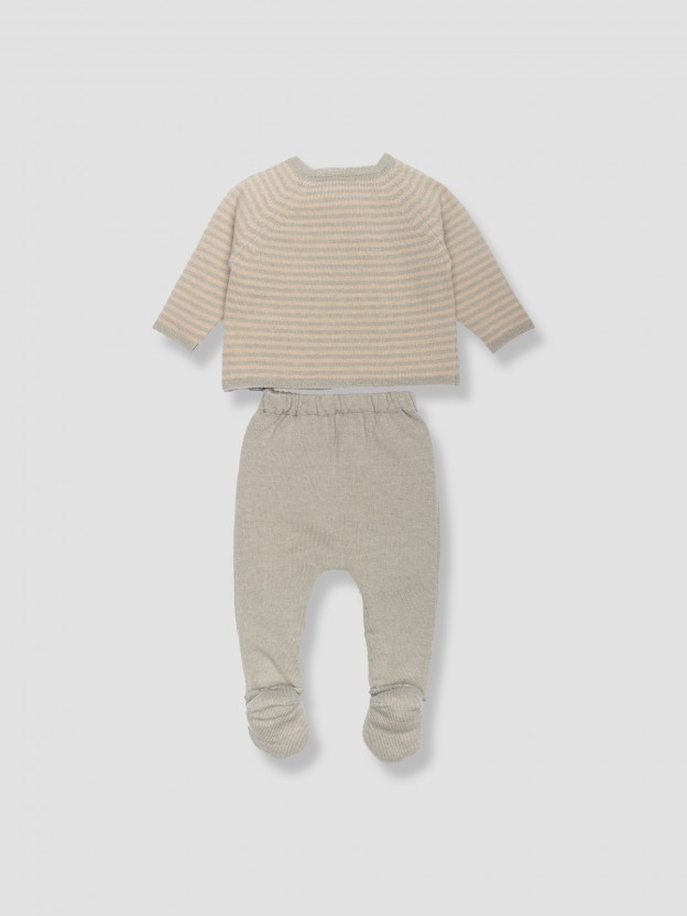 Kit gilet + collant laine