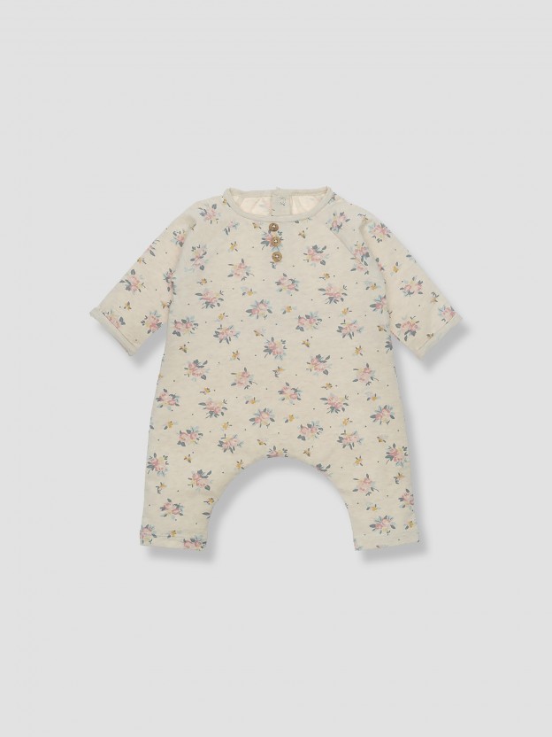 Floral footless babygrow Floral footless babygrow