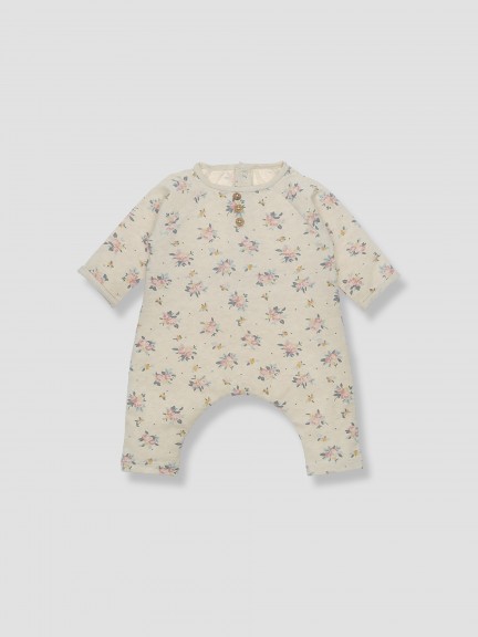 Floral footless babygrow Floral footless babygrow
