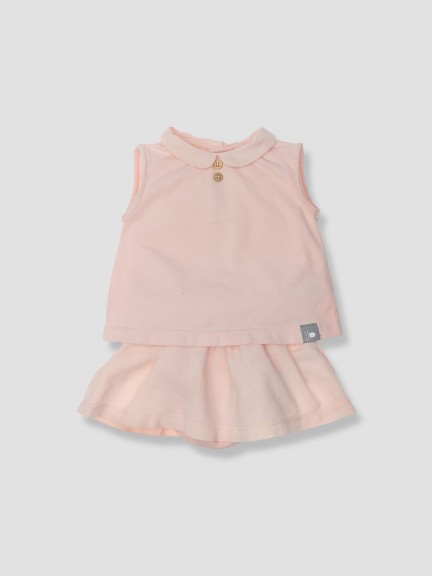 Kit algod�n org�nico: blusa + falda