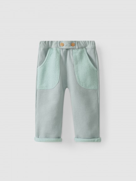 Cotton jersey pull-up pants