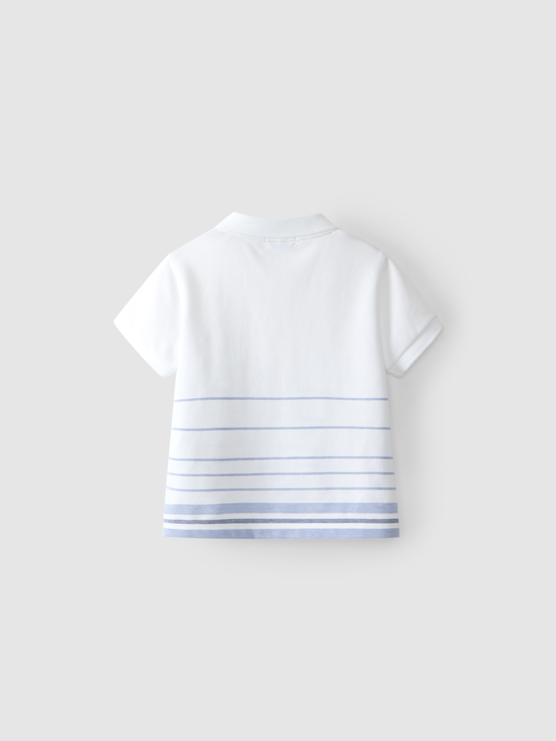 Striped piqué polo shirt