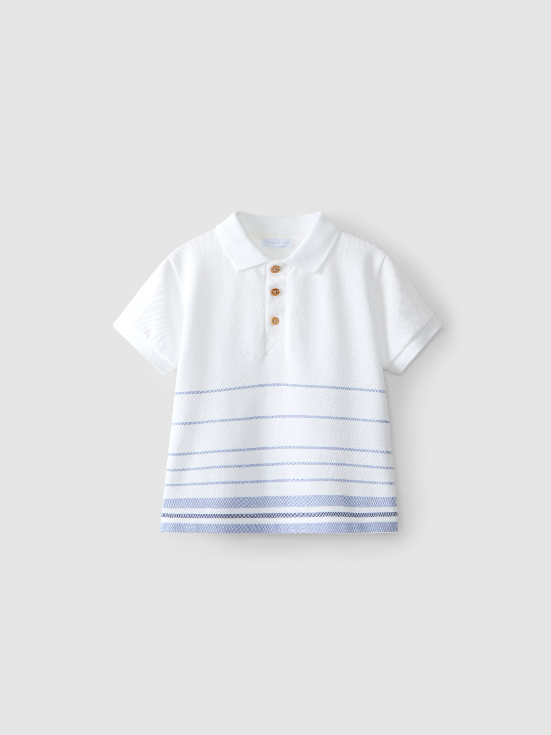 Striped piqué polo shirt