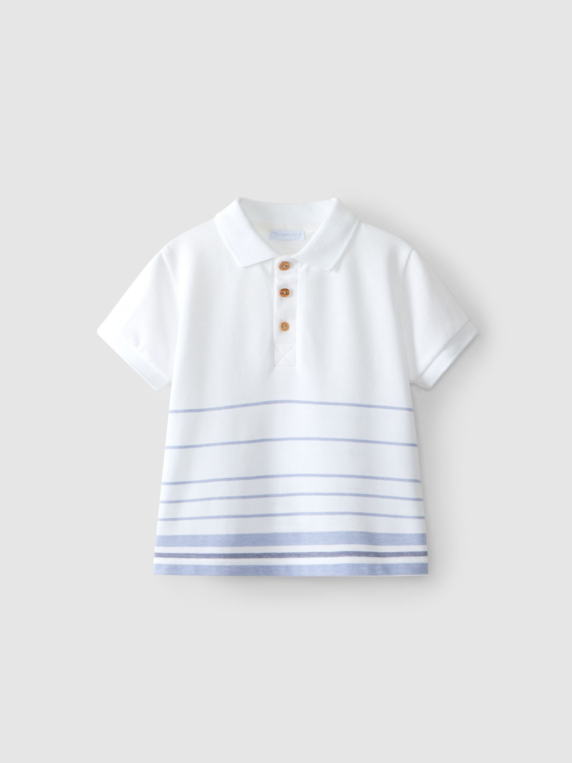 Striped piqué polo shirt