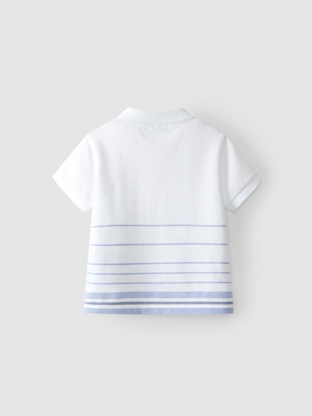Striped piqué polo shirt Striped piqué polo shirt