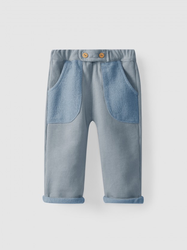 Cotton jersey pull-up pants Cotton jersey pull-up pants