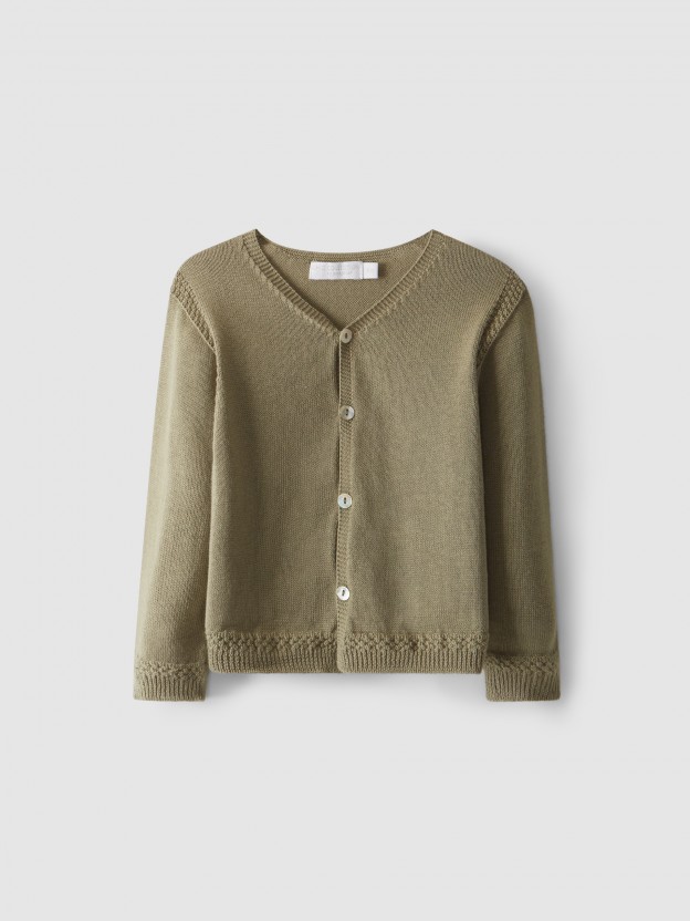 Gilet tricoté col en V Gilet tricoté col en V