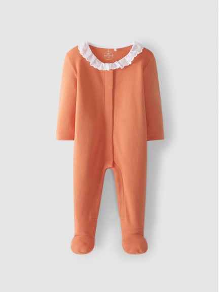 Babygrow with embroidered collar Babygrow with embroidered collar