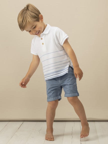 Striped piqué polo shirt Striped piqué polo shirt
