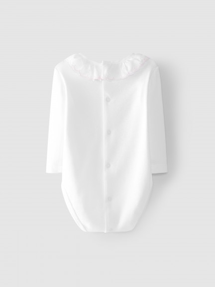 Embroidered collar bodysuit Embroidered collar bodysuit