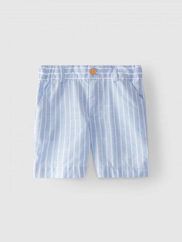 Striped fabric shorts Striped fabric shorts