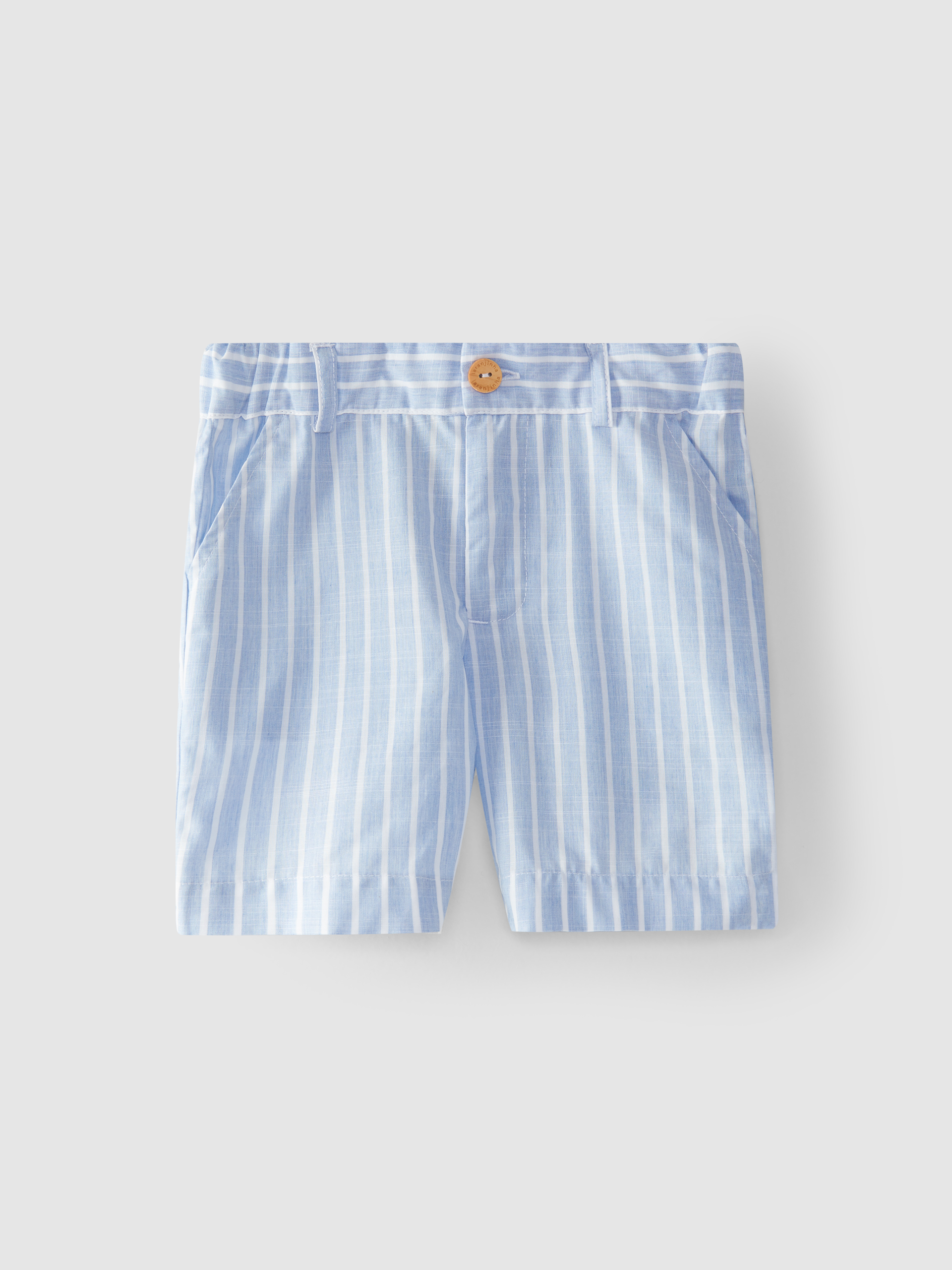 Striped fabric shorts