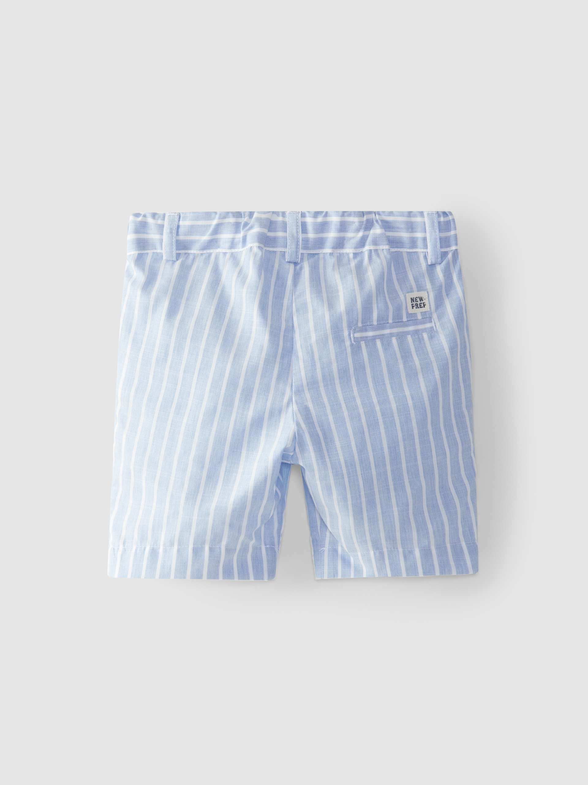 Striped fabric shorts