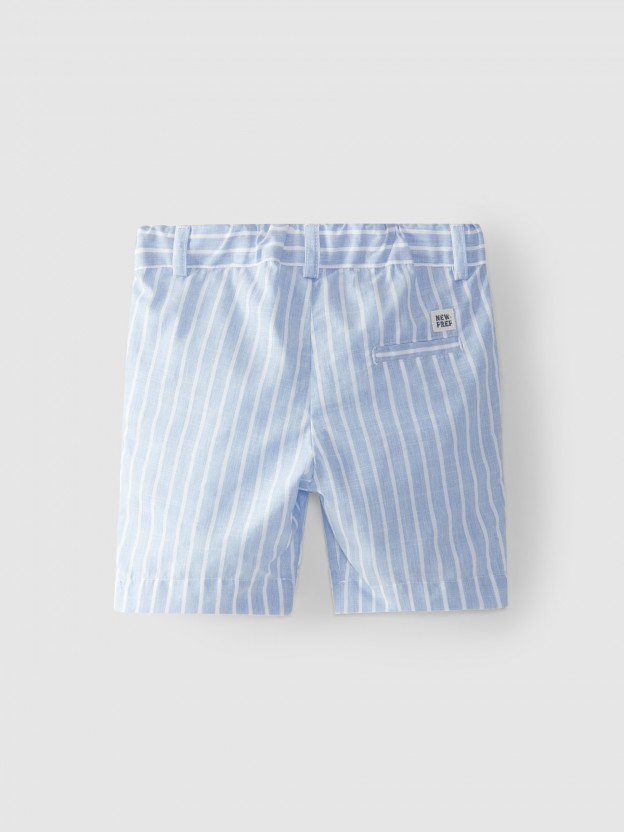 Striped fabric shorts Striped fabric shorts