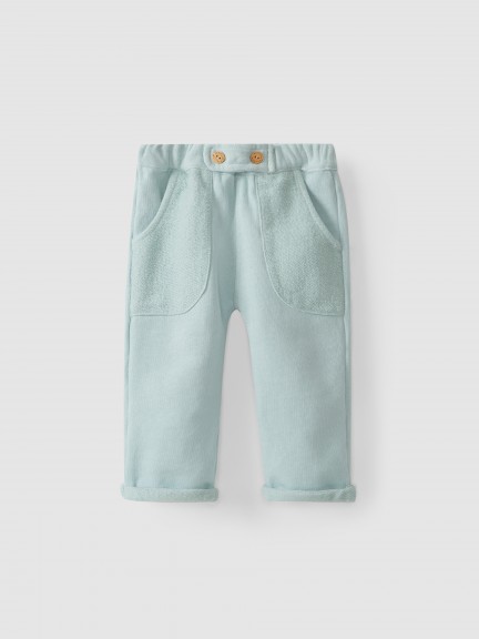 Cotton jersey pull-up pants