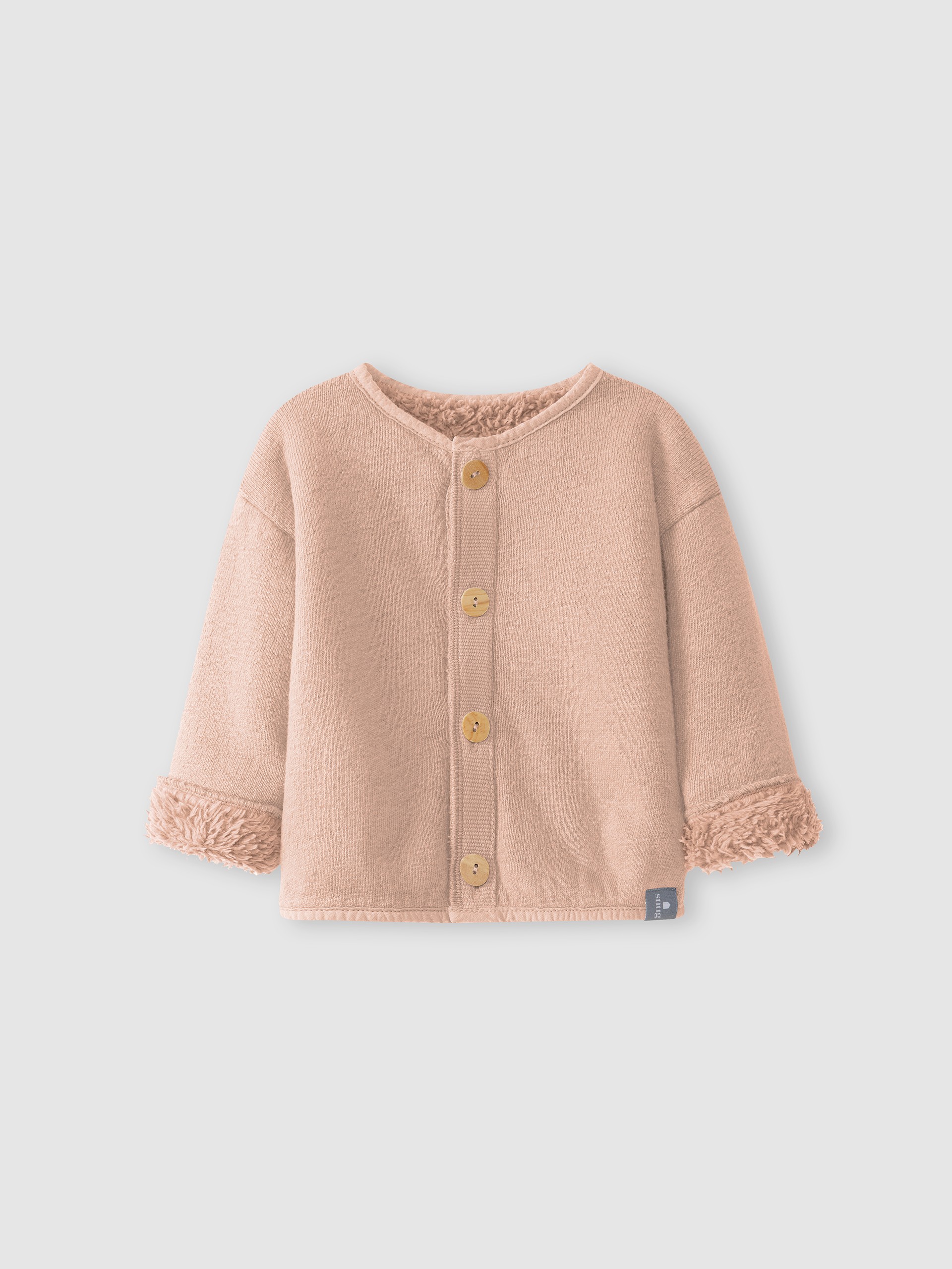 fleece and organic cotton fur coat