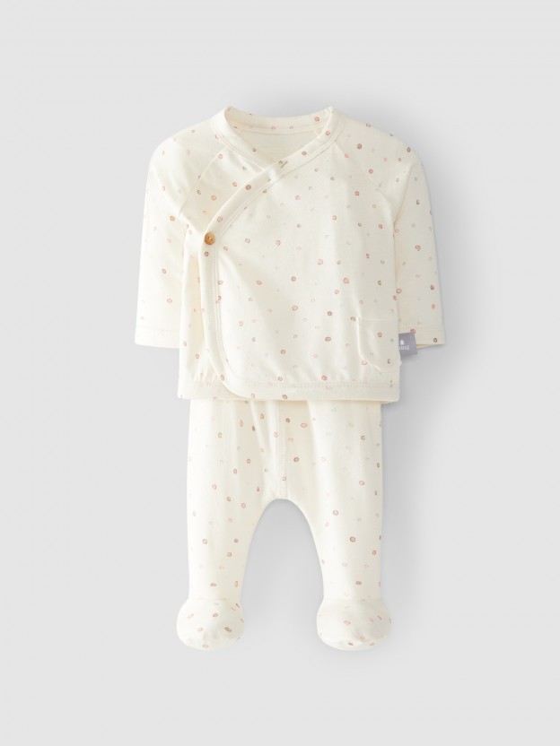 Two-piece set polka dots