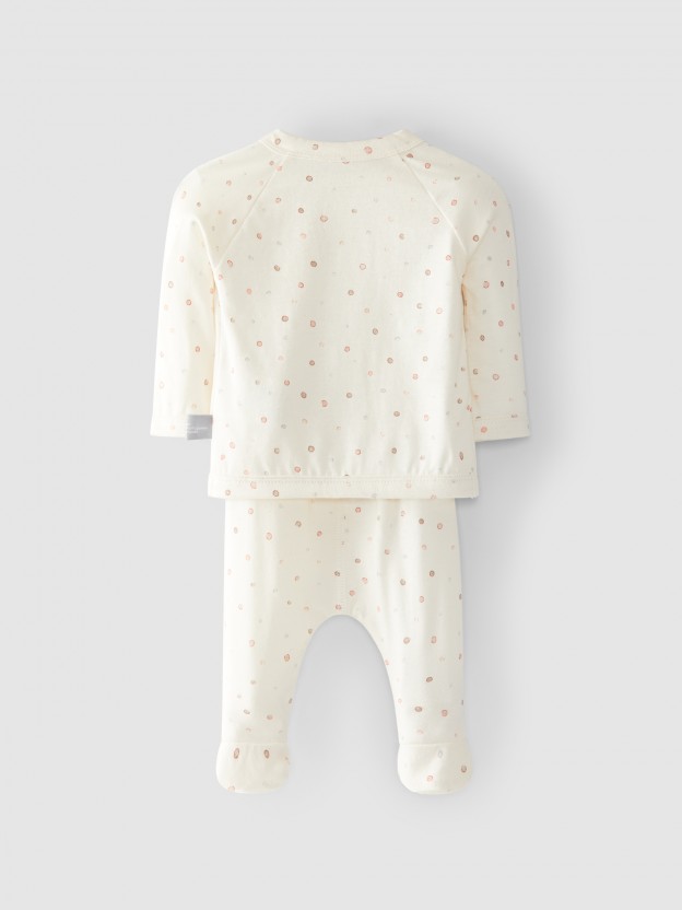 Two-piece set polka dots