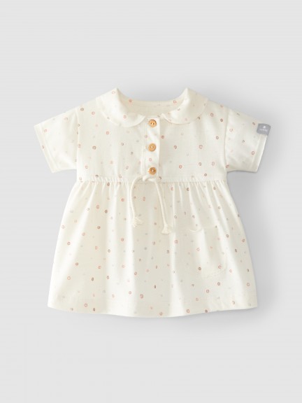 Vestido pintas gola redonda Vestido pintas gola redonda