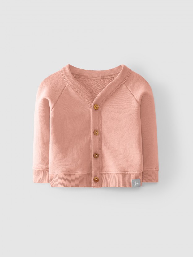 V-neck jacket in organic cotton V-neck jacket in organic cotton