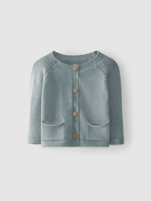 Gilet tricot� avec poches