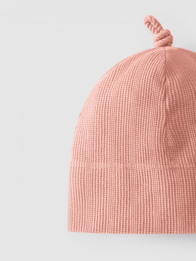 Gorro malha texturada com n�